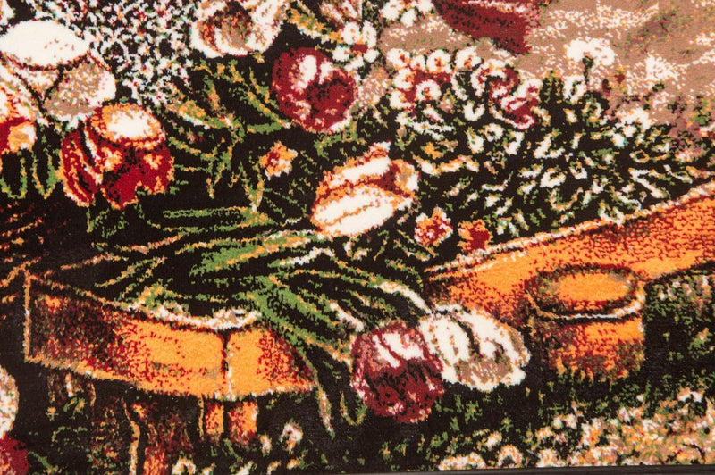 Bild-Teppich 64x82cm - Orientteppich - mehrfarbig