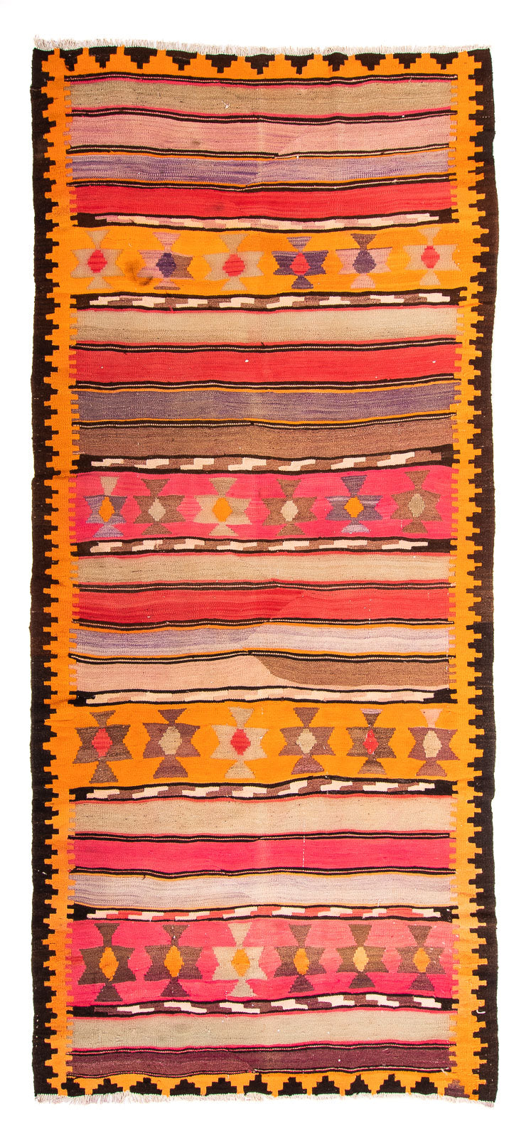 Kelim Teppich Old 150x340cm - mehrfarbig