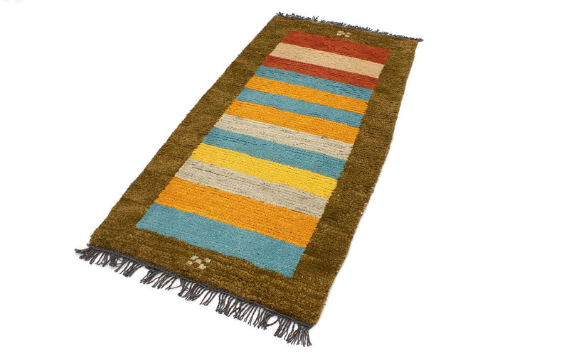Nepal Teppich 70 x 140 cm - mehrfarbig