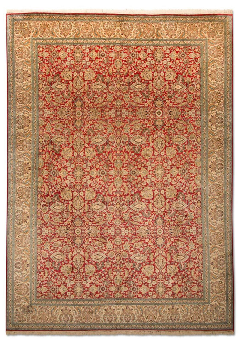 Kaschmir Seide Teppich 211x311cm - Orientteppich - rot