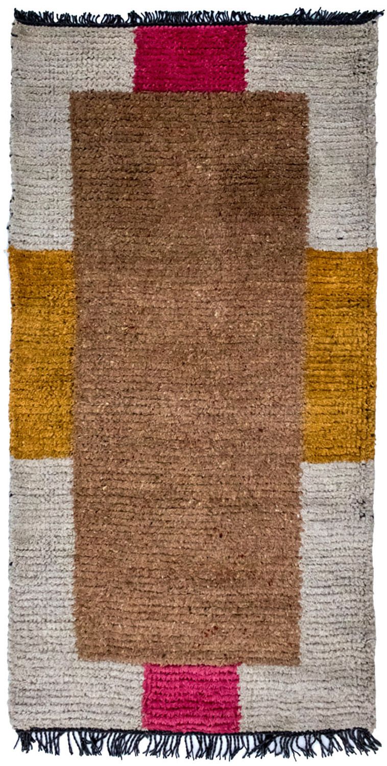 Nepal Teppich 70 x 140 cm - mehrfarbig