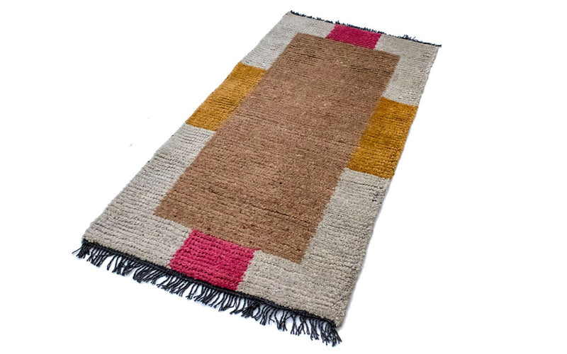 Nepal Teppich 70 x 140 cm - mehrfarbig