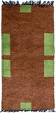 Nepal Teppich 70x140cm - Wollteppich - braun