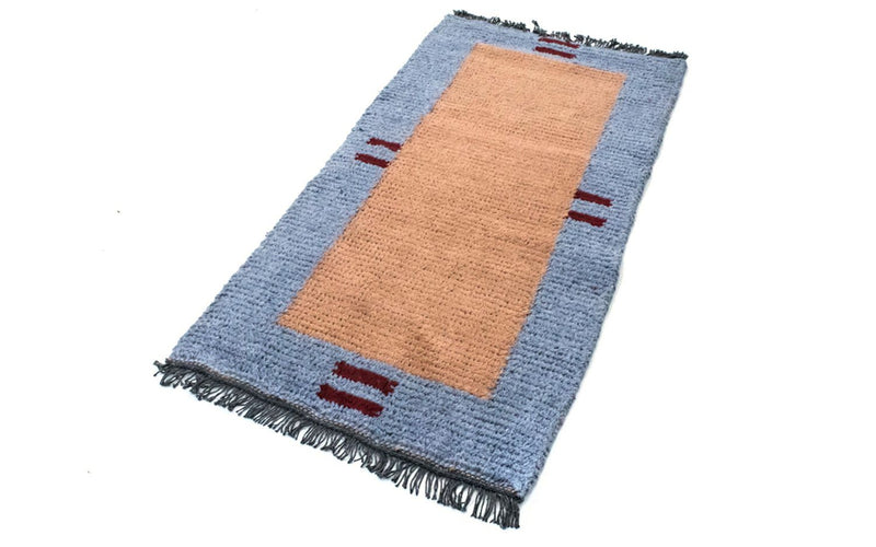 Nepal Teppich 70 x 140 cm - mehrfarbig