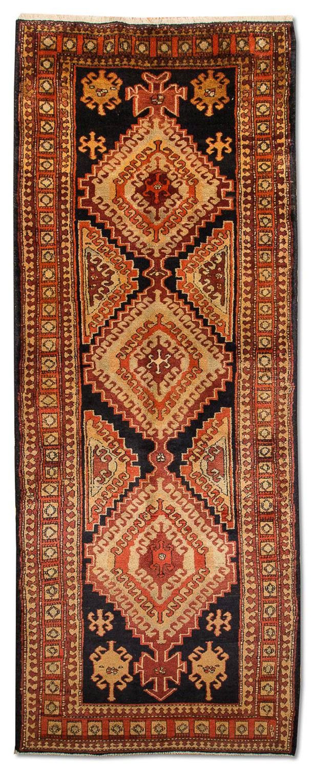 Ardebil Teppich 117x318cm - Perserteppich - dunkelblau