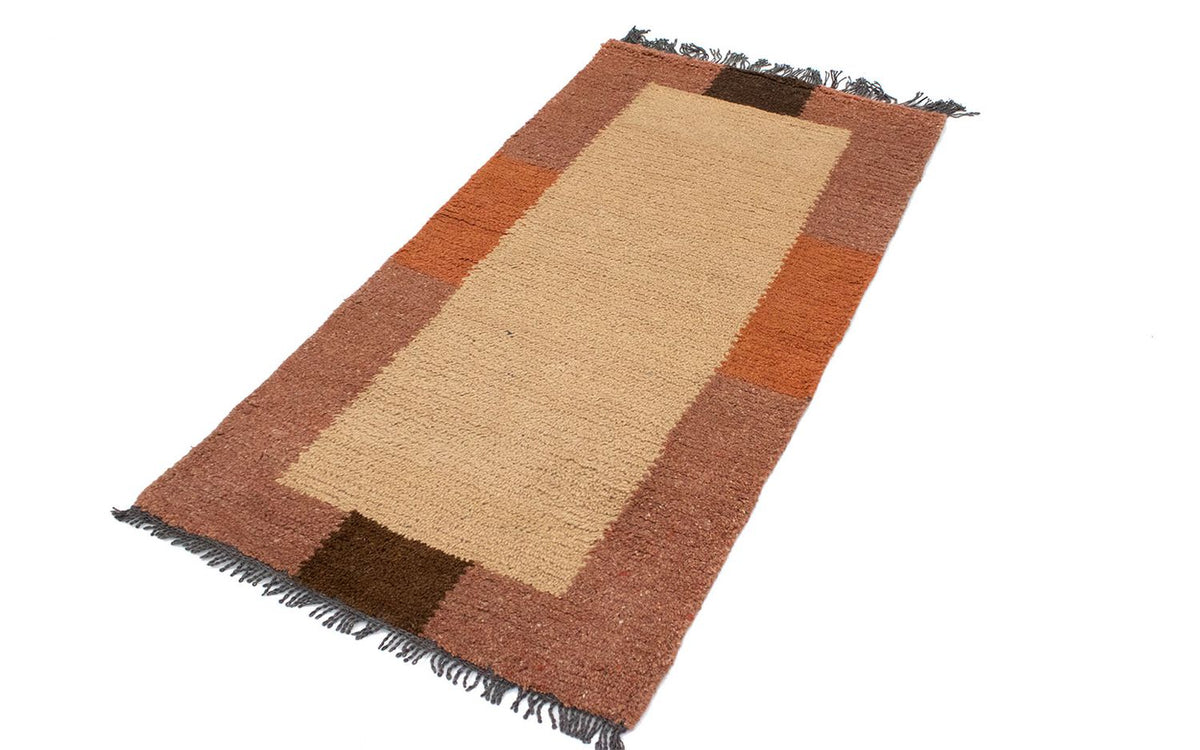Nepal Teppich 70 x 140 cm - hellbraun