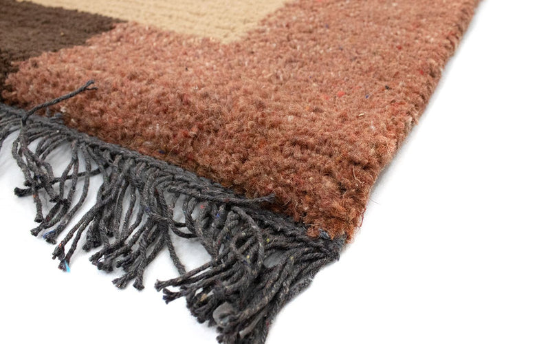 Nepal Teppich 70 x 140 cm - hellbraun