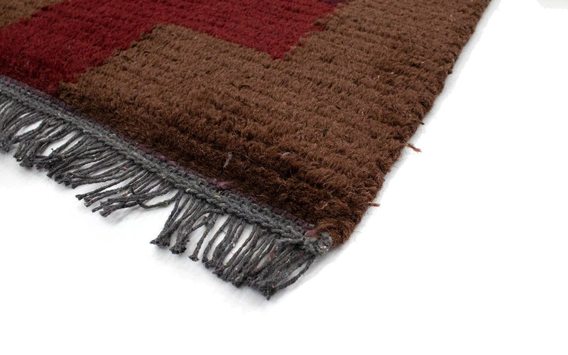 Nepal Teppich 70 x 140 cm - weinrot