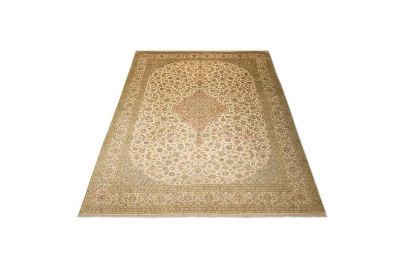 Kaschmir Seide Teppich 243x335cm - Orientteppich - beige