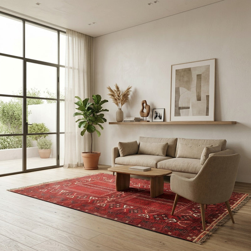 Turkaman Teppich 158x237cm - Orientteppich - rot