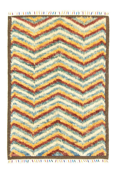 Berber Teppich 147x206cm - Wollteppich - bunt
