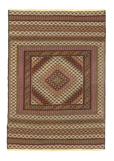 Kelim Afghan Teppich 132x185cm - mehrfarbig