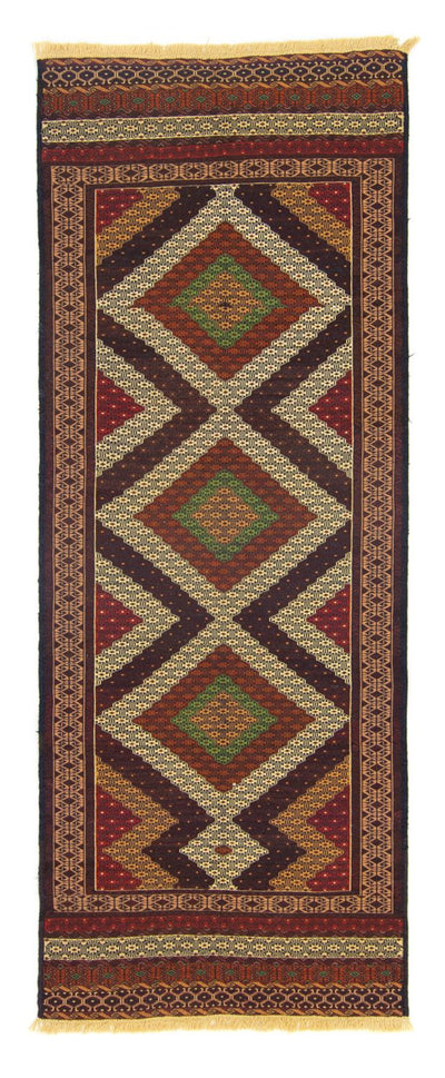Kelim Afghan Teppich 85x222cm - braun