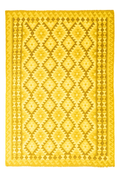 Kelim Modern Teppich 169x237cm - gelb