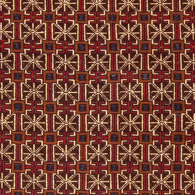 Kelim Afghan Teppich 133x180cm - dunkelrot