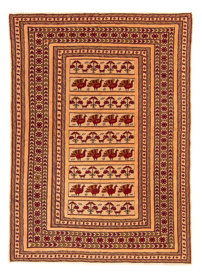 Kelim Afghan Teppich 140x180cm - braun
