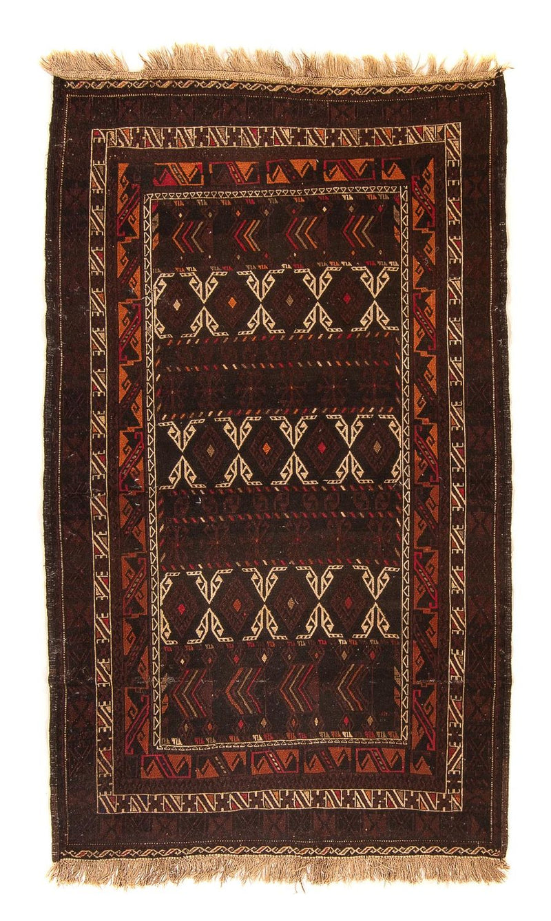 Kelim Afghan Teppich 118x178cm - braun