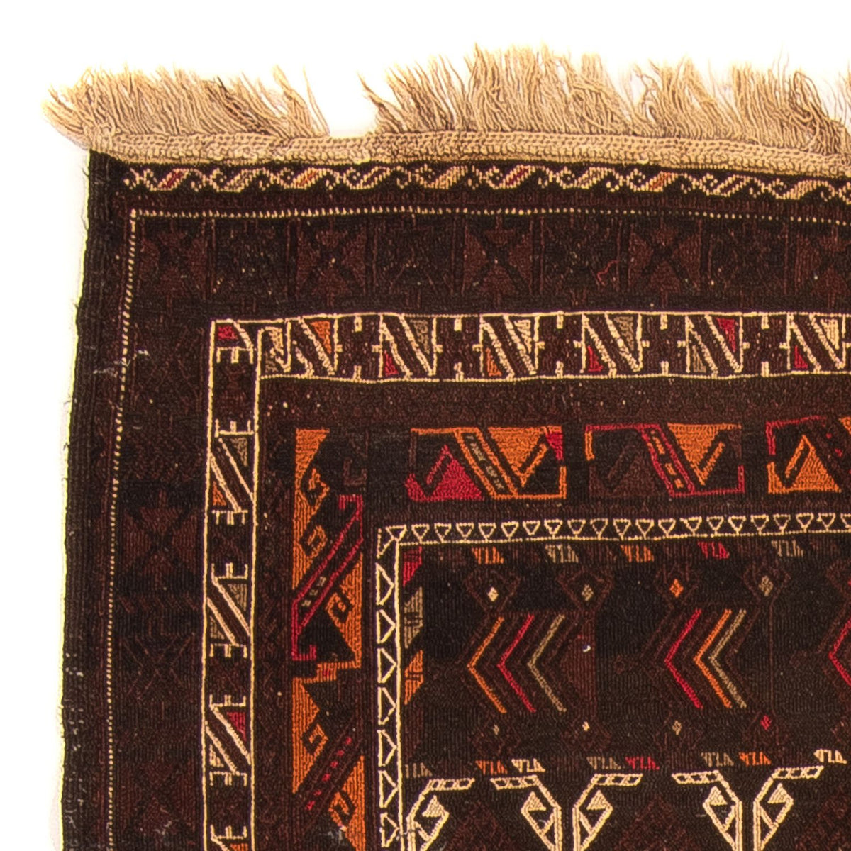 Kelim Afghan Teppich 118x178cm - braun