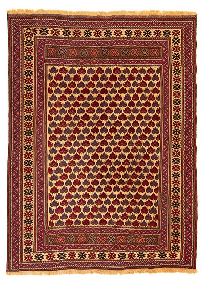Kelim Afghan Teppich 195x268cm - mehrfarbig