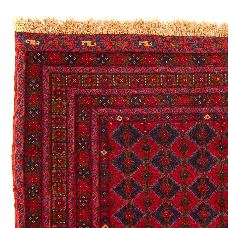 Kelim Afghan Teppich 158x187cm - dunkelrot