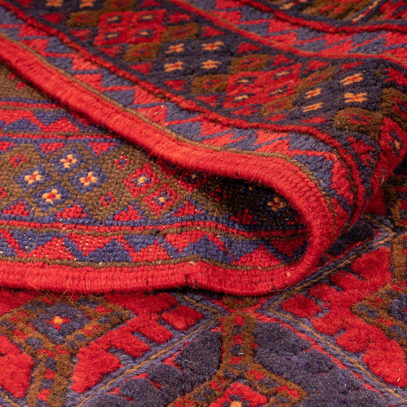 Kelim Afghan Teppich 158x187cm - dunkelrot