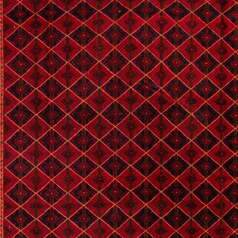 Kelim Afghan Teppich 205x289cm - dunkelrot