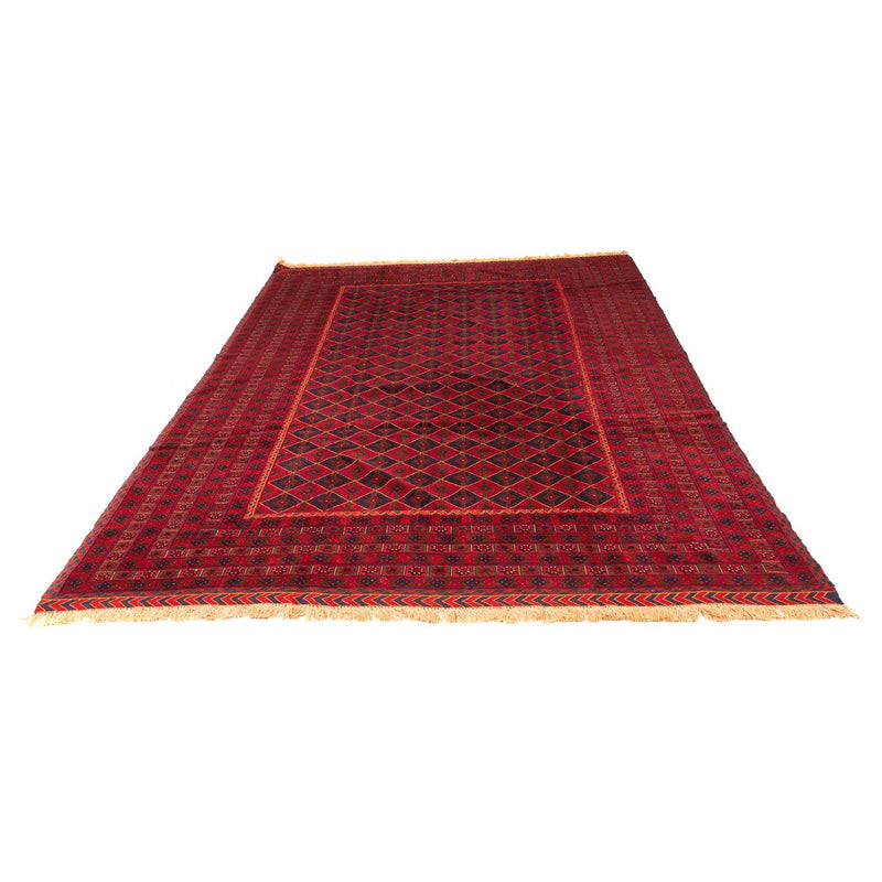 Kelim Afghan Teppich 205x289cm - dunkelrot