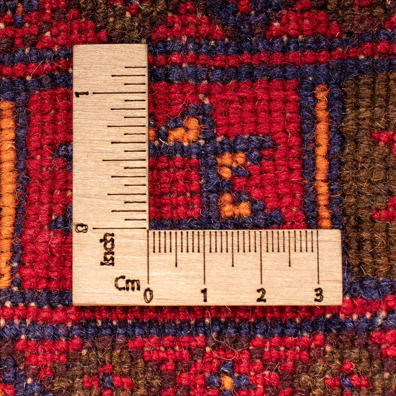 Kelim Afghan Teppich 205x289cm - dunkelrot