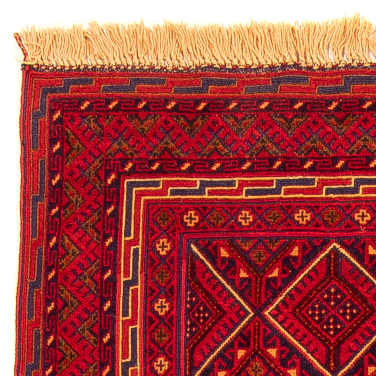 Kelim Afghan Teppich 69x280cm - dunkelrot