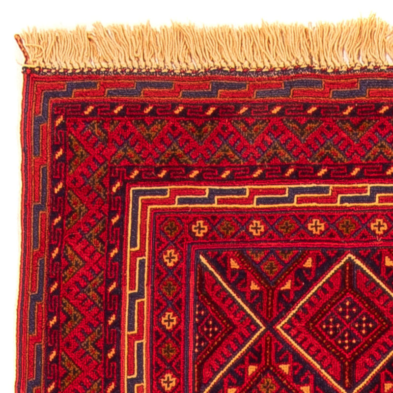 Kelim Afghan Teppich 69x280cm - dunkelrot