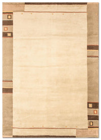 Nepal Teppich 70x140cm - Wollteppich - beige – product image