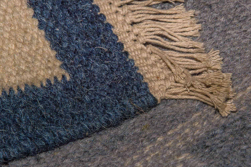 Kelim Modern Teppich 80x250cm - blau