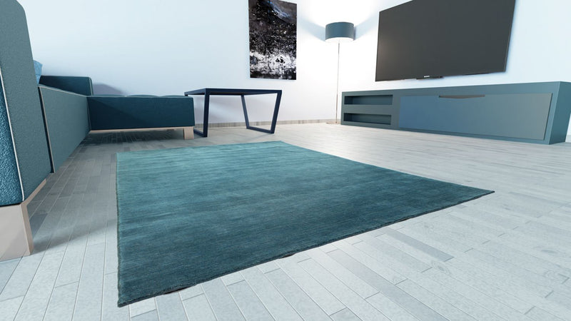 Gabbeh Teppich - Indus 200 x 250 cm - petrolblau