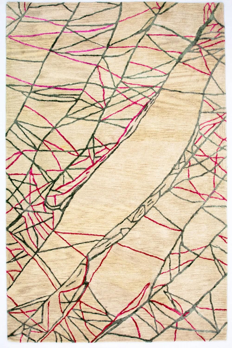 Designer Teppich 154x242cm - beige