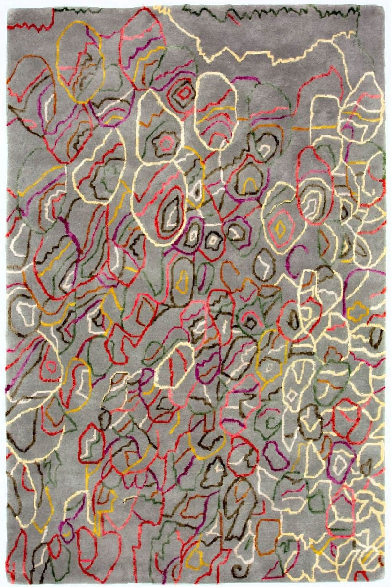 Designer Teppich 153x241cm - mehrfarbig