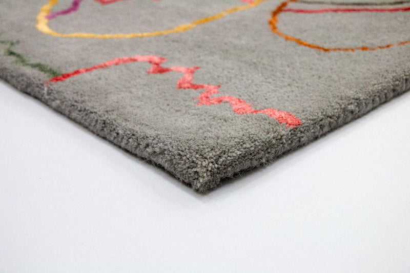 Designer Teppich 153x241cm - mehrfarbig