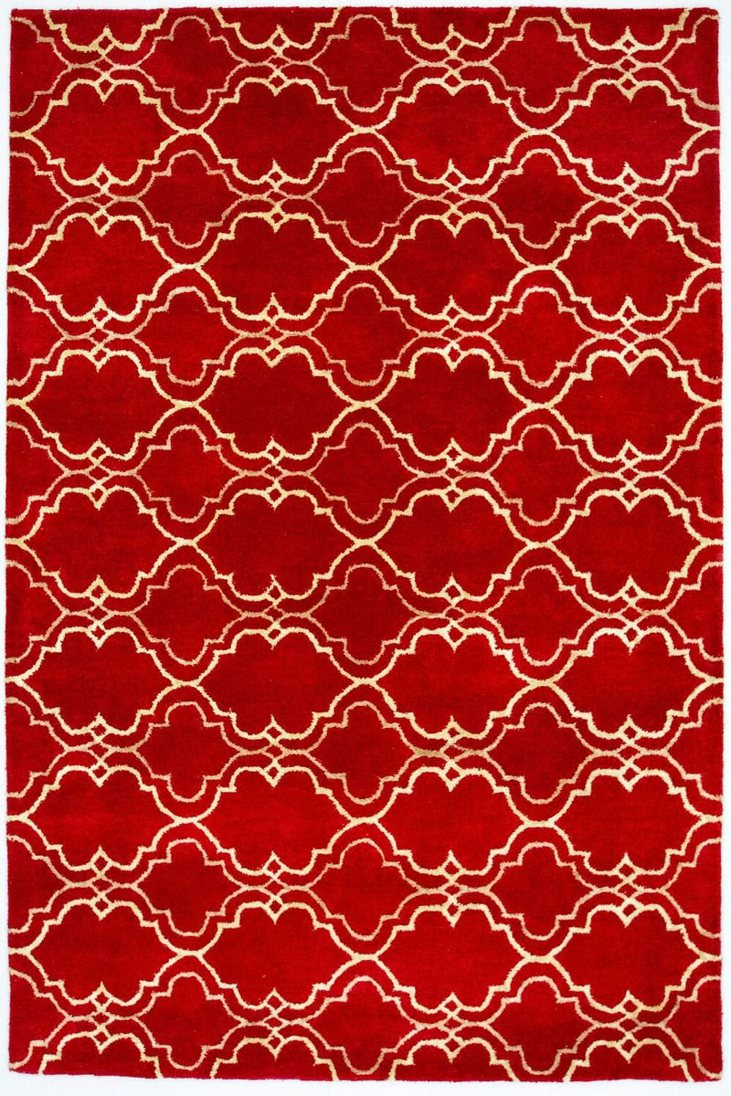 Wollteppich 152x240cm - rot