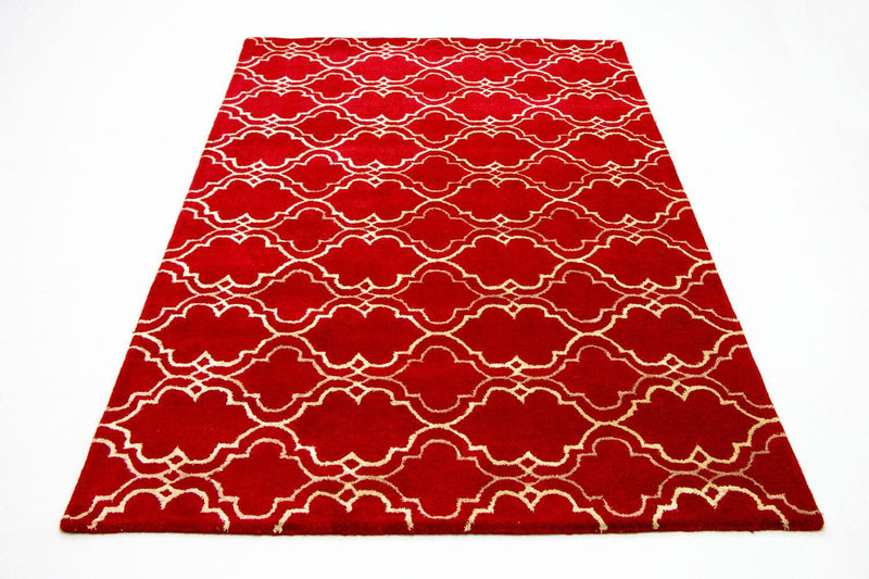 Wollteppich 152x240cm - rot