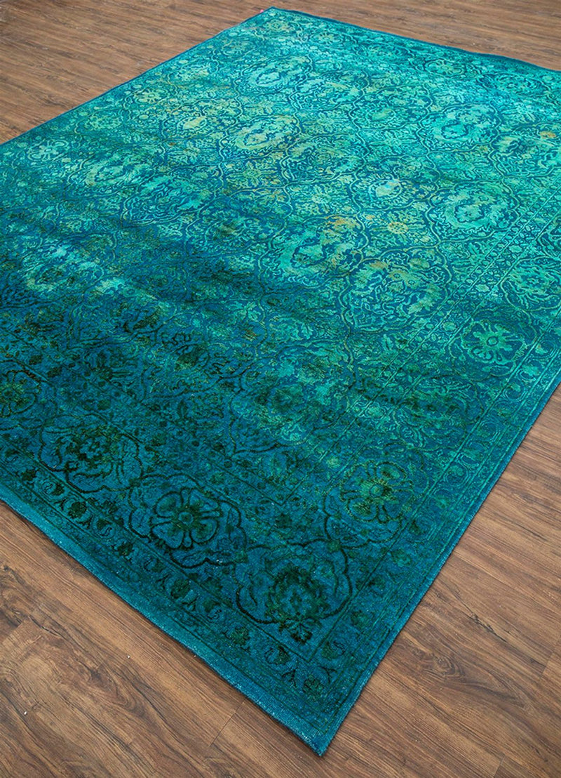 Wollteppich - 240 x 300 cm - petrolblau