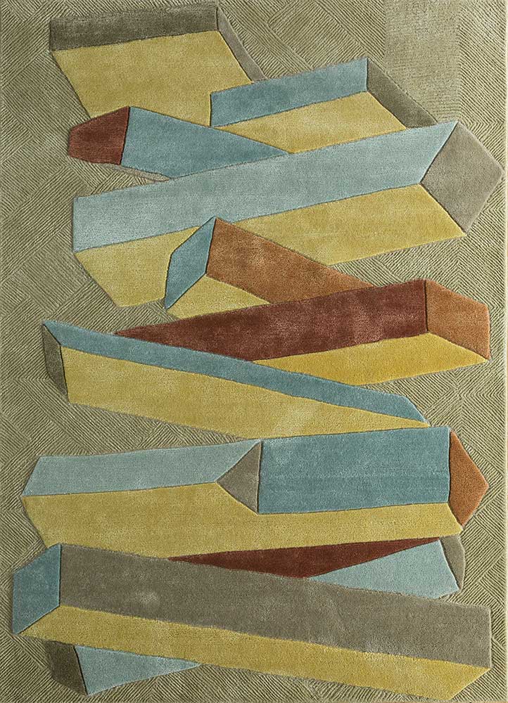 Wollteppich - 170 x 240 cm - gold