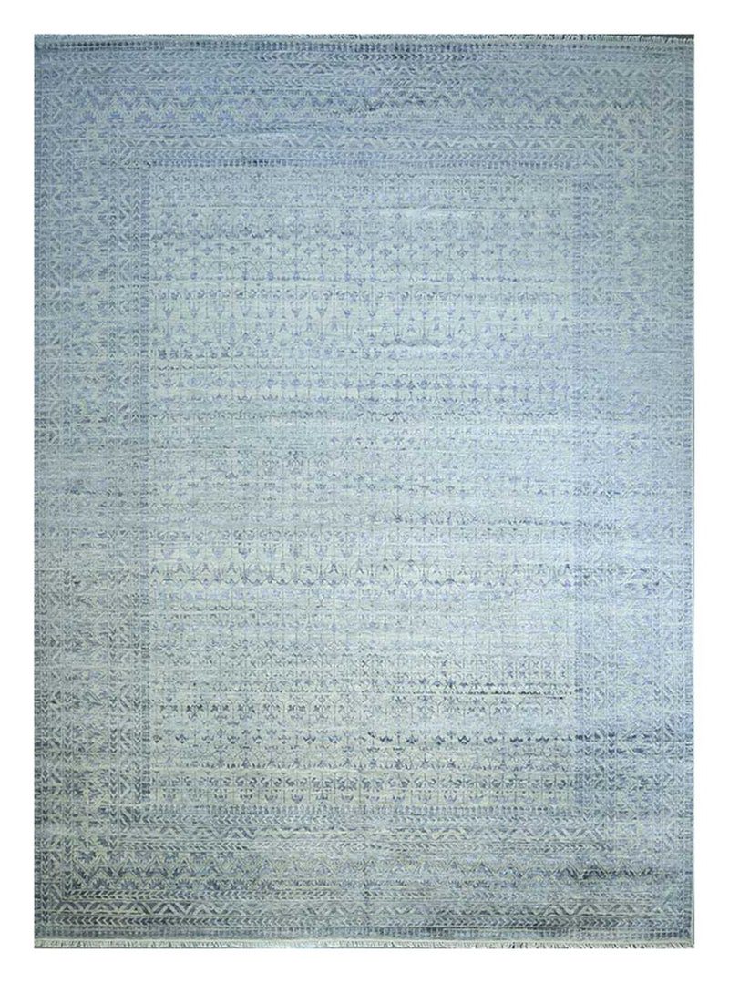 Wollteppich - 360 x 435 cm - hellblau