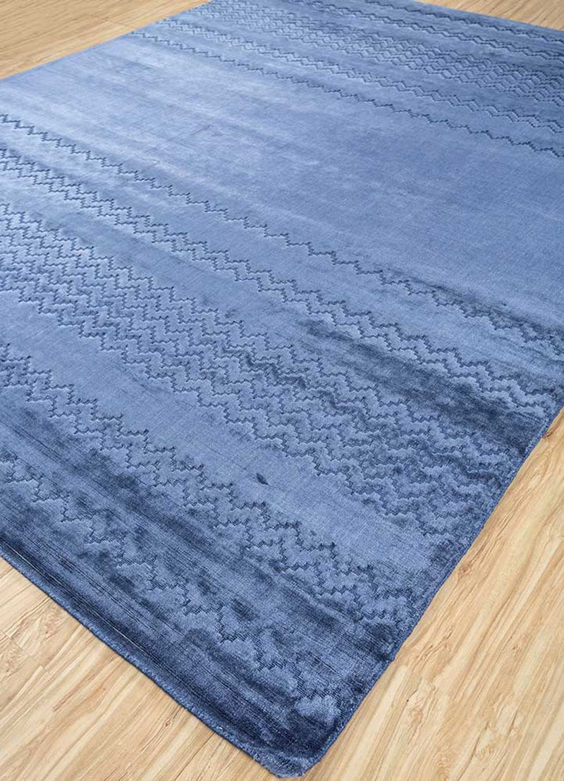 Viskose Teppich - 240 x 300 cm - blau