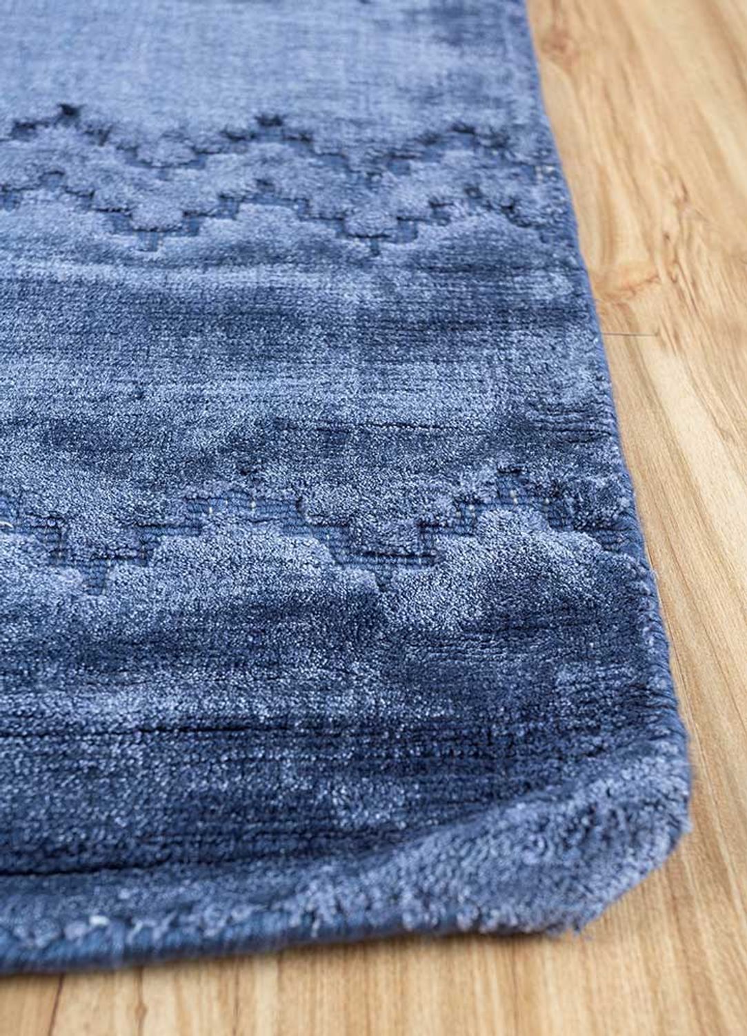 Viskose Teppich - 240 x 300 cm - blau