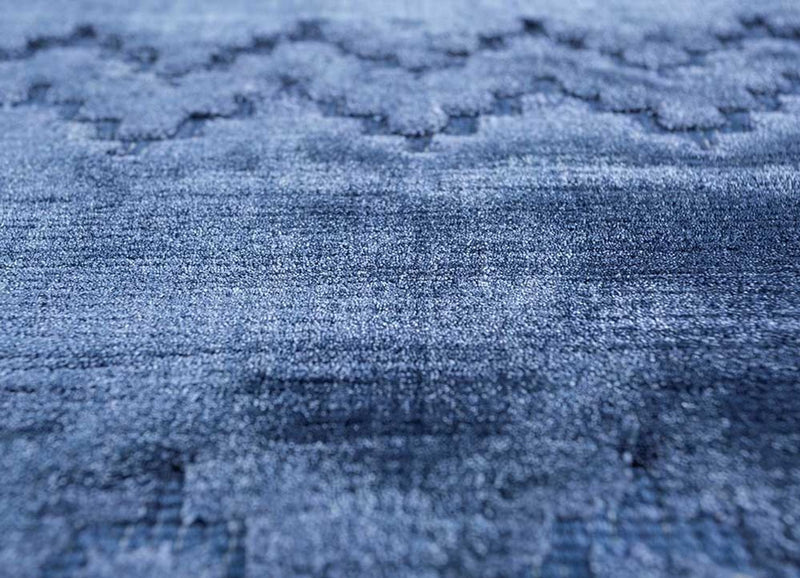 Viskose Teppich - 240 x 300 cm - blau