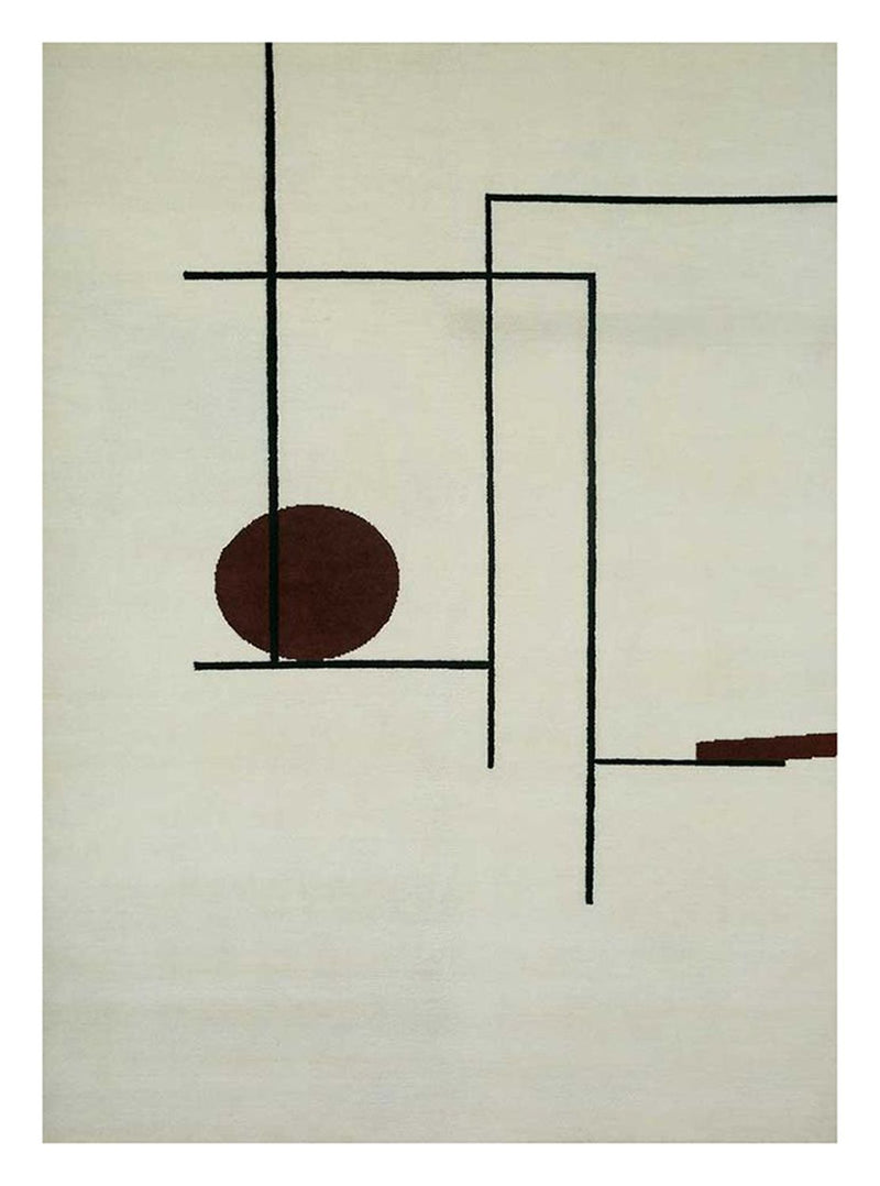 Wollteppich - 240 x 300 cm - hellgrau