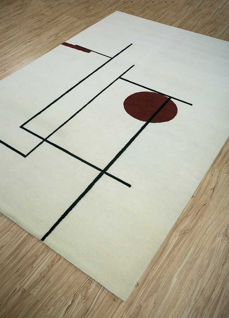 Wollteppich - 240 x 300 cm - hellgrau