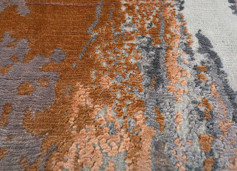 Designer Teppich - 360 x 450 cm - silber