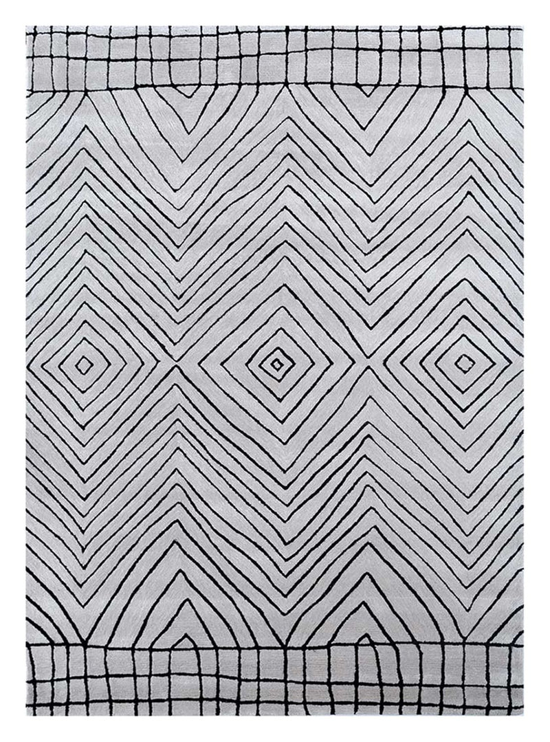 Wollteppich - 240 x 330 cm - hellgrau