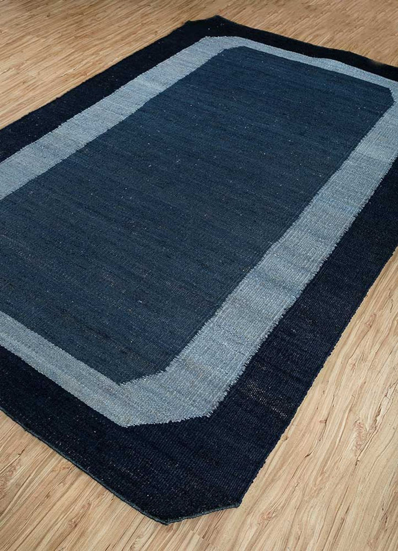 Juteteppich sonderform  - 180 x 270 cm - blau
