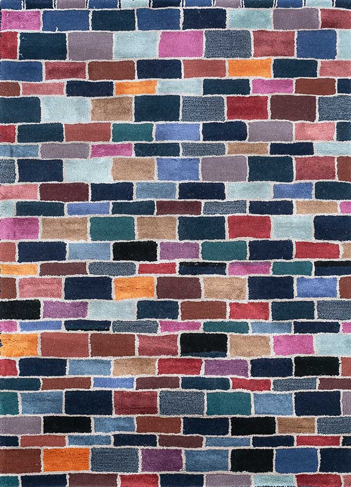 Wollteppich - 105 x 165 cm - mehrfarbig